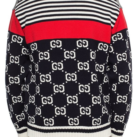 Gucci GG Supreme Striped Knit Cardigan with Zipper NEW WITH TAGS - Picture 3 of 3
